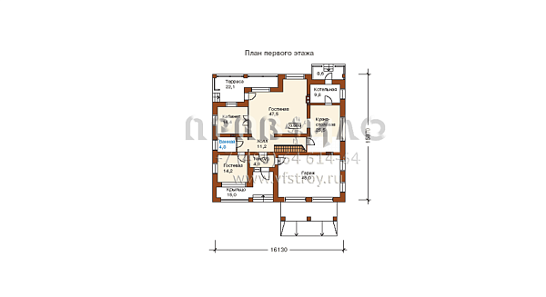 Проект просторного светлого дома L-379-1K