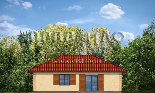 Проект скромного котеджа с симметричным фасадом S8-102-2 (Как Мечта)