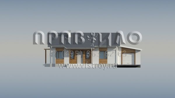 Проект дома для небольшой семьи с пристроенным гаражом S3-105 (Z136 GP)