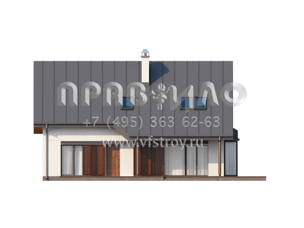 Проект квадратного в плане частного дома  S3-175 (Z186)