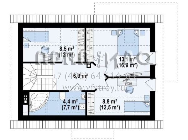 Проект экономичного классического частного дома  S3-116 (Z233)