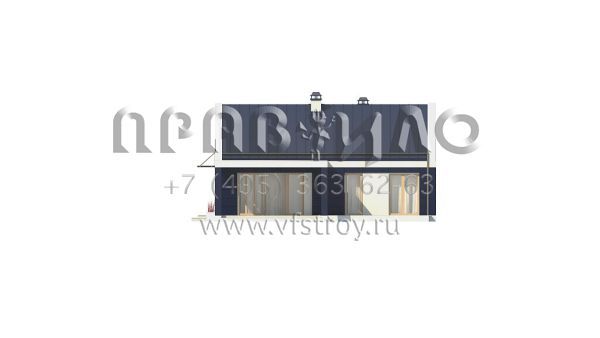 Проект компактного частного дома с камином S3-87 (Z256)