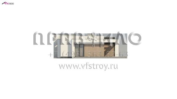 Проект современного одноэтажного дома для небольшой семьи S3-89-1 (Zx77 D)