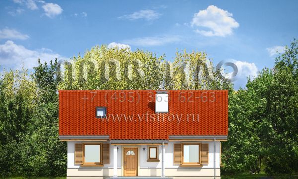 Проект небольшого мансардного коттеджа S8-142-1 (Жабка 2)
