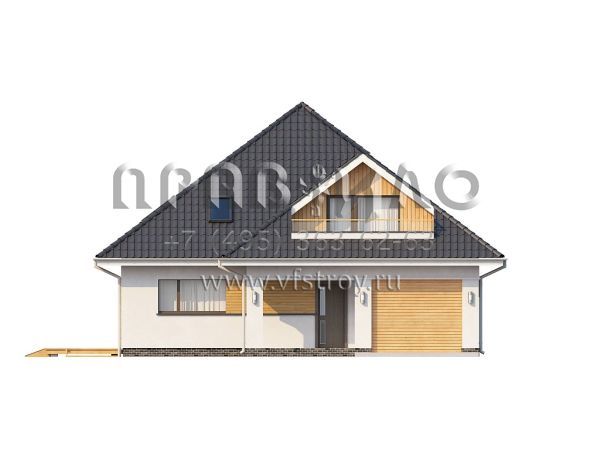 Проект квадратного загородного дома с четырехскатной кровлей S3-205-1 (Z143)