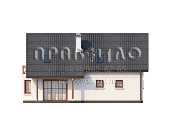 Проект частного двухэтажного дома с гаражом  S3-178 (Z178)