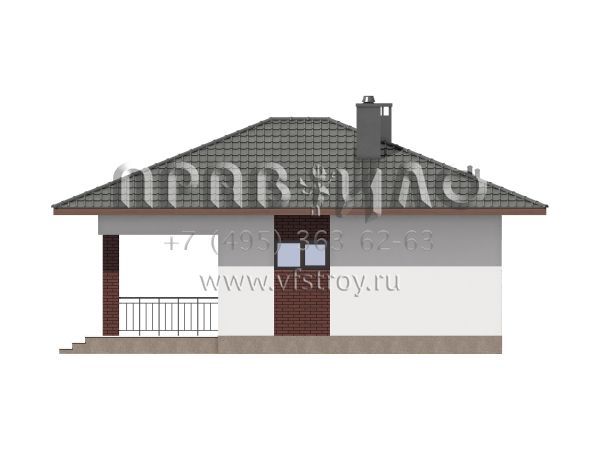 Проект кирпичного гостевого дома-бани S7-44(5-05)