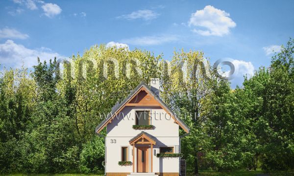 Проект дачного дома из газобетона S8-77 (Смык 2)