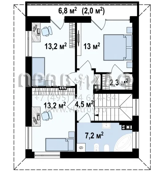 Проект энергоэффективного дома  S3-115 (Z295)