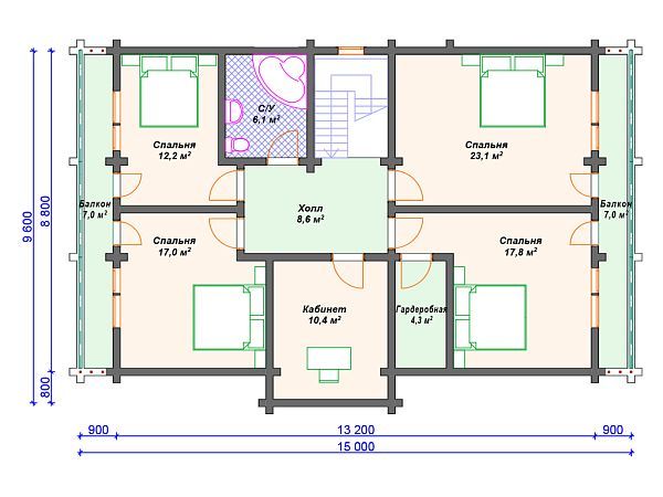 Проект комбинированного дома S4-245 (А-009)