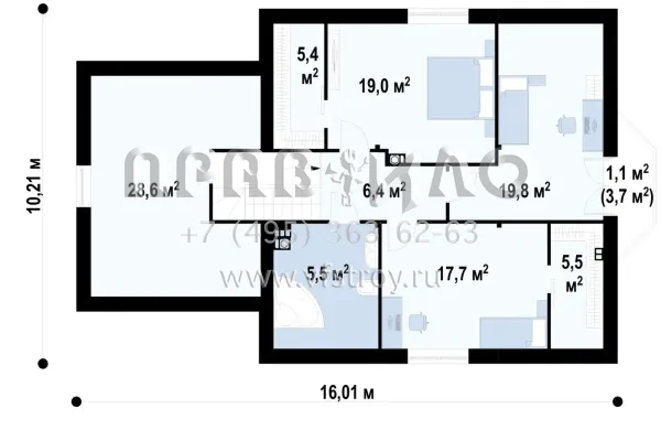Проект красивого современного коттеджа S3-233-1 (Z28 GL)