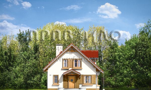 Проект дома с крытым крыльцом S8-139 (Михалина)