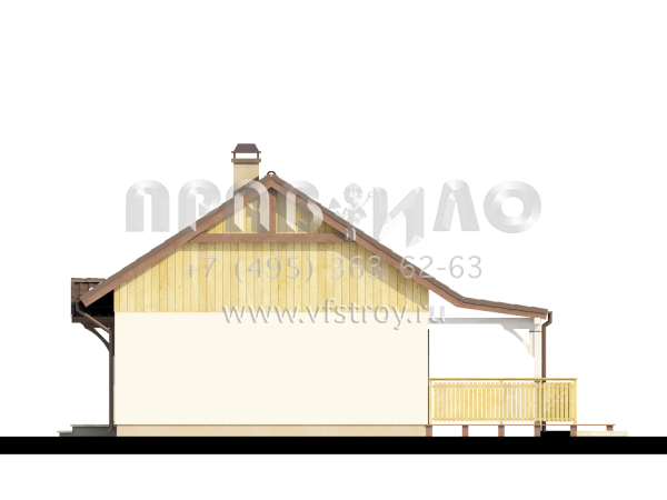 Проект маленького сельского домика  S3-44 (Z60)