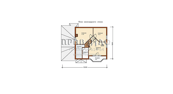 Загородный двухуровневый дом из газобетона H-154-1P