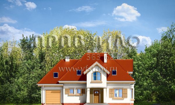 Проект коттеджа с большим смежным гаражом S8-230 (Камеральный)