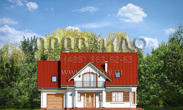 Проект дома из керамоблоков с камином S8-232 (Юлька 4)