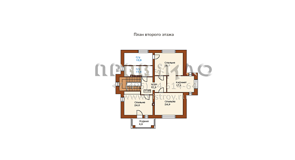 Загородный дом с двумя ванными комнатами L-284-1K
