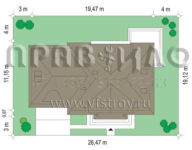 Проект дома с открытой планировкой S8-295-2 (Фаворит 2)