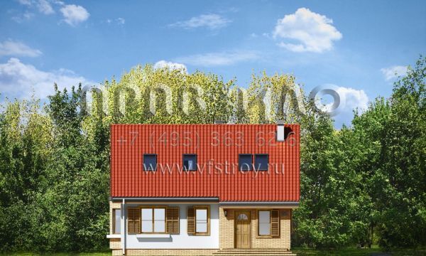 Проект двухэтажного загородного коттеджа S8-150 (Бриз 3)