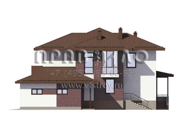 Проект двухэтажного газобетонного дома с подвалом S7-388 (3-45b.1P)