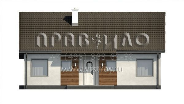 Проект одноэтажного дома из кирпича, керамических блоков или газобетона S3-82-1 (Z7 35)