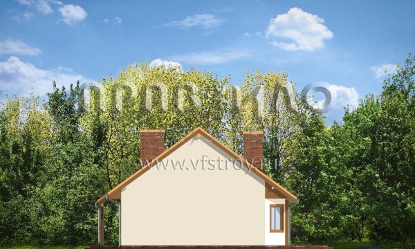Проект коттеджа с простой формой S8-216 (Искорка)