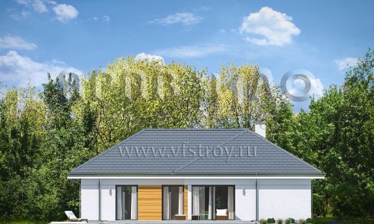 Проект современного одноэтажного дома с тремя спальнями и гаражом S8-189-1 (Одноэтажный)