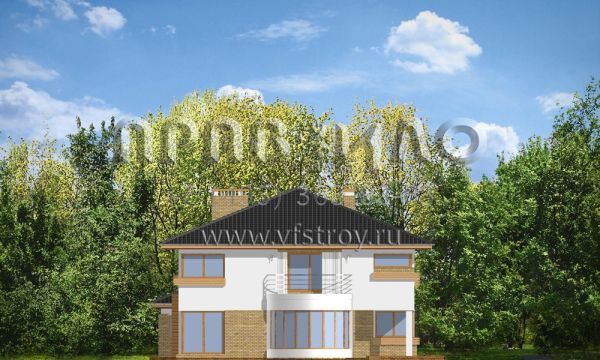 Проект загородного коттеджа с четырехскатной кровлей S8-451 (Габриэль)