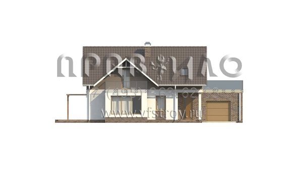 Проект просторного дома с жилой мансардой и с пристроенным гаражом S3-219-3 (Z128 GP)