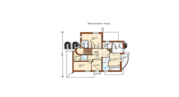 Роскошный загородный двухэтажный особняк с гаражом и верандой M-568-1K