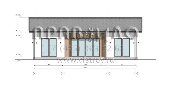 Проект небольшого дома из двухслойных ж/б панелей  SP2-80-1 (1А-80-1СК)