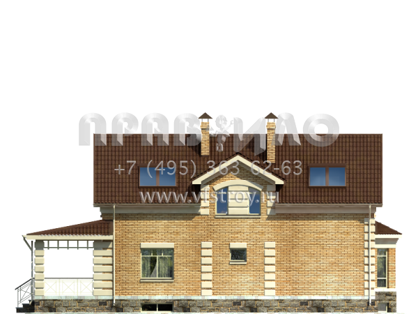 Дом с цокольным этажом для узкого участка S7-192 (2-09)