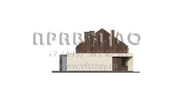 Проект стильного одноэтажного мансардного коттеджа на две семьи S3-229-1 (Z346)