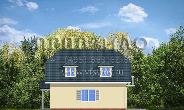 Проект небольшого коттеджа с балконом S8-110 (Адам)