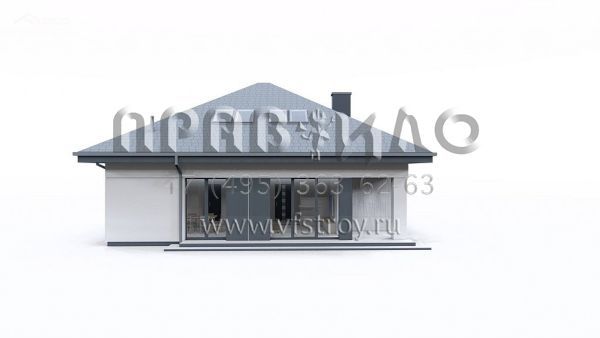 Проект современного одноэтажного мансардного дома с камином и гаражом S3-205-5 (z477)