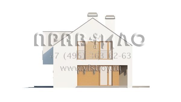 Проект частного дома с двускатной крышей для небольшого участка S3-169-2 (Z222)