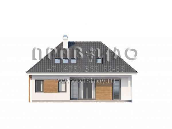 Проект квадратного комфортабельного двухэтажного дома S3-184 (Z121)