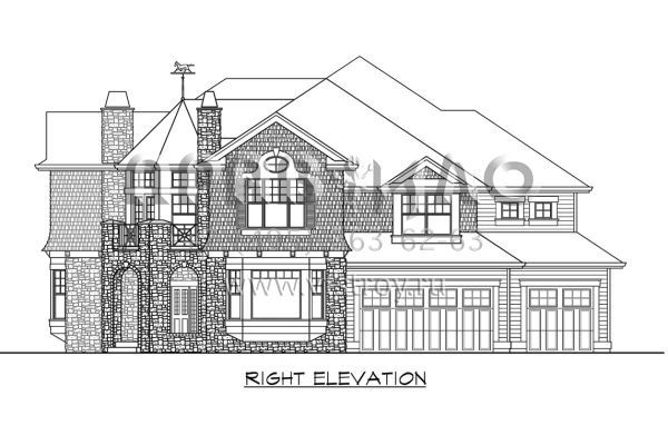 Проект особняка с гаражом на три машины S5-409 (341-00255)