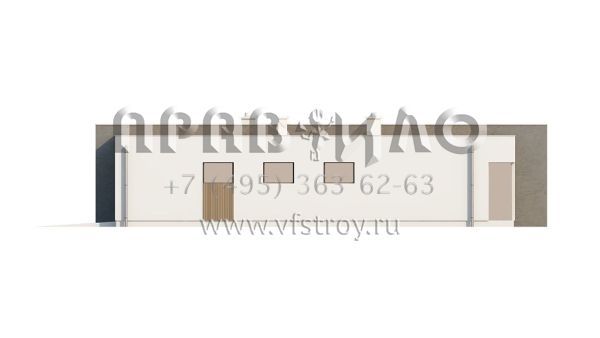 Проект загородного дома в стиле хай-тек с камином S3-159-5 (ZX49)