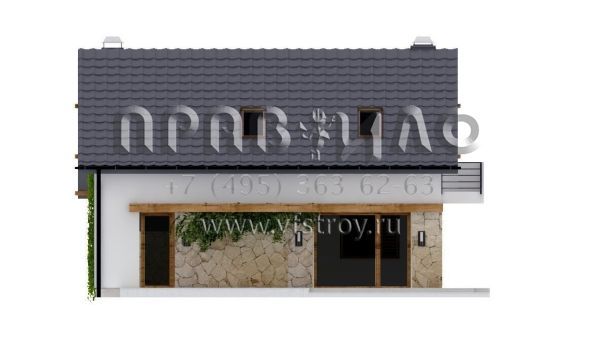 Практичный аккуратный дом с мансардой и удобной функциональной планировкой s3-133 (Z225)