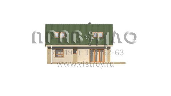 Проект компактного мансардного дома с большой террасой S3-137-1 (Z12 P)