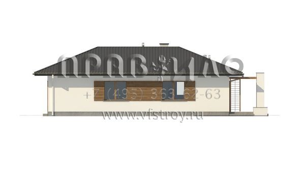 Проект компактного дачного дома для небольшой семьи S3-81-1 (Z355)