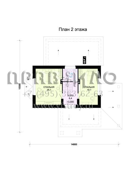 Проект трехэтажного загородного дома из кирпича с сауной S7-223 (2-08)