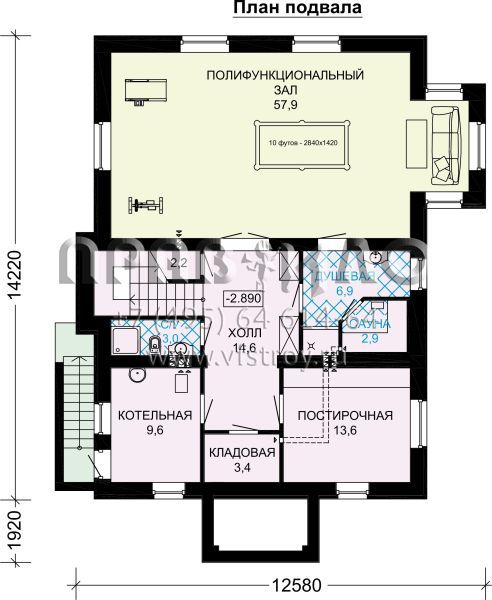 Проект кирпичного трехэтажного особняка S7-335 (2-17c.4)