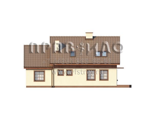 Проект загородного дома с поворотной лестницей S3-133-2 (Z33)