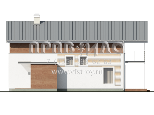 Проект загородного коттеджа для узкого участка S3-112-9 (Z25)