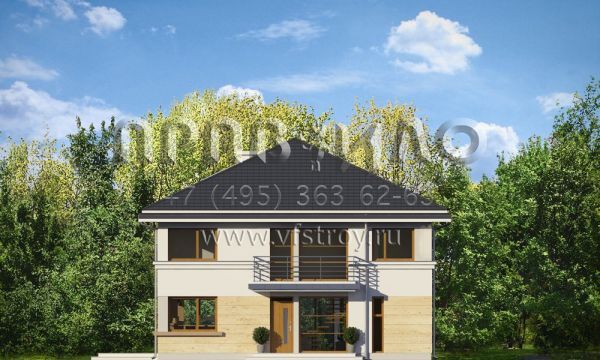 Проект дома из поризованной керамики S8-216-1 (Сапфир)