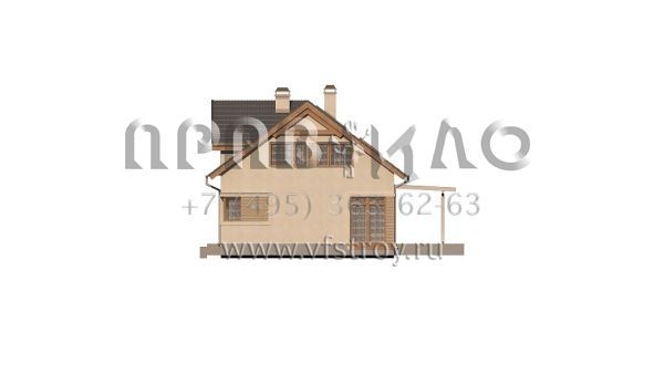 Проект коттеджа с просторной мансардой S3-189-3 (Z122 v2)