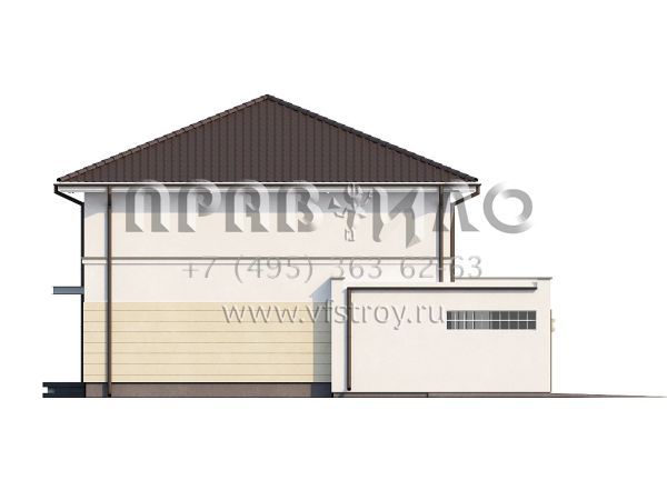 Проект современного особняка с четырехскатной крышей S3-202-1 (ZX33)