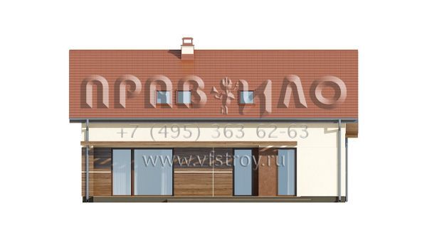 Проект газобетонного дома с жилой мансардой и с террасой s3-191-4 (Z261 v1)